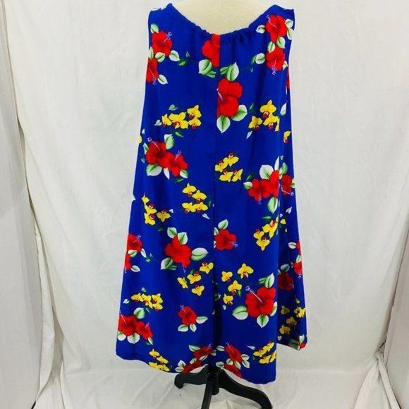 Vintage Hawaiian Made Tie Neck Midi Dress - Picture 4 of 8